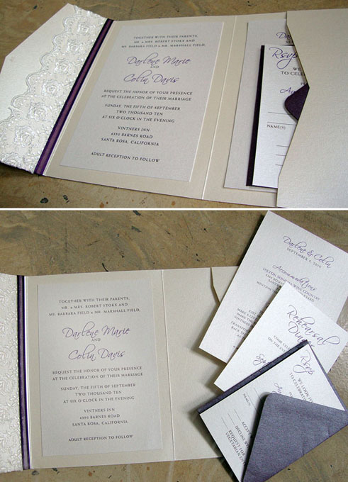wedding invitation lace package I bought the lace in bulk as I did for my 