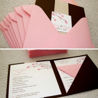 [custom wedding invitation] square pocket folder